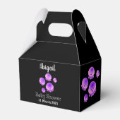 Putroze paarse kwal kawaii cartoon bedankdoosjes (Voorkant Zijde)