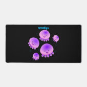 Putroze paarse kwal kawaii cartoon bureaumat (Voorkant)