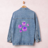 Putroze paarse kwal kawaii cartoon denim jacket (Hangar)