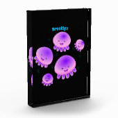 Putroze paarse kwal kawaii cartoon fotoblokken (Links)