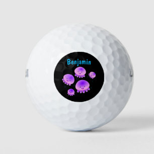 Putroze paarse kwal kawaii cartoon golfballen