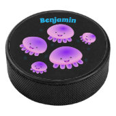 Putroze paarse kwal kawaii cartoon hockey puck (3/4)
