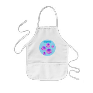 Putroze paarse kwal kawaii cartoon kinder schort