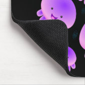 Putroze paarse kwal kawaii cartoon muismat (Hoek)