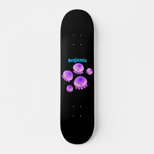 Putroze paarse kwal kawaii cartoon persoonlijk skateboard (Voorkant)