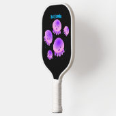 Putroze paarse kwal kawaii cartoon pickleball paddle (Links)