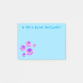 Putroze paarse kwal kawaii cartoon post-it® notes (Voorkant)