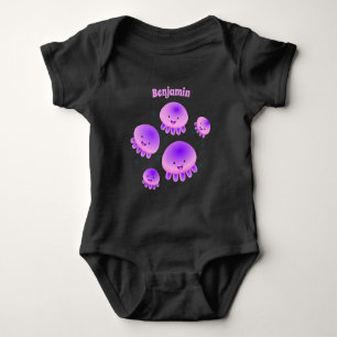 Putroze paarse kwal kawaii cartoon romper