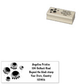 Putroze paarse kwal kawaii cartoon rubberstempel (Gestempeld)
