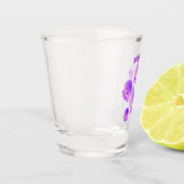 Putroze paarse kwal kawaii cartoon shot glas (Links)