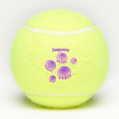 Putroze paarse kwal kawaii cartoon tennisballen (Achterkant)
