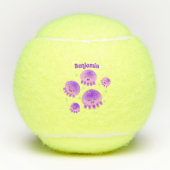 Putroze paarse kwal kawaii cartoon tennisballen (Voorkant)