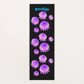 Putroze paarse kwal kawaii cartoon yogamat (Achterkant)