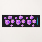 Putroze paarse kwal kawaii cartoon yogamat (Voorkant (horizontaal))