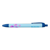 Putroze paarse kwal kawaii cartoon zwarte inkt pen (Bovenkant)