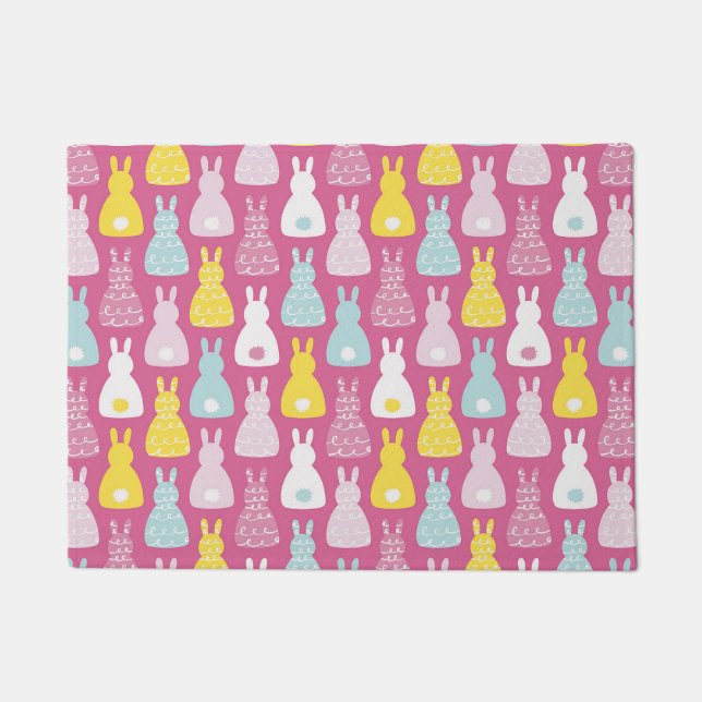 Putroze rampenkonijnenpatroon deurmat (Voorkant)