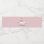 Putroze zwemster waterfles etiket (Enkel label)