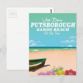 Putsborough Sands Beach Devon reisposter Briefkaart (Voorkant / Achterkant)
