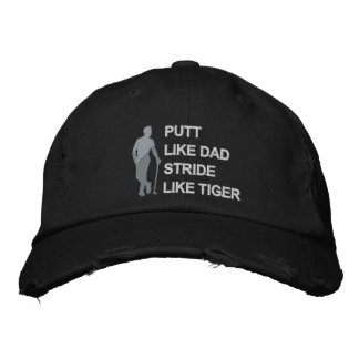 Putt als papa Stride als Tiger Modern Golf Geborduurde Pet
