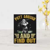 Putt Around And Find Out Funny Golf Quote Kaart (Gele Bloem)