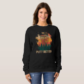 Putt Better Disk Golf Player Golfer Athlete Sarca Trui (Voorkant volledig)