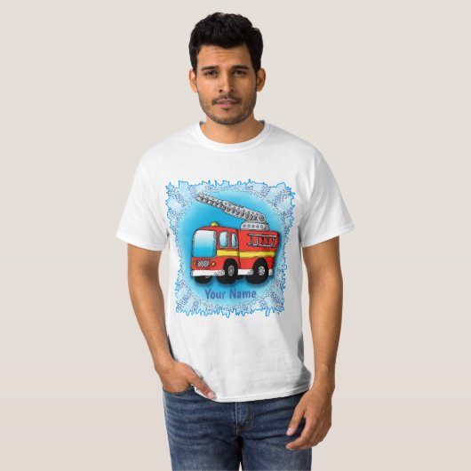 Putt brandweerwagen t-shirt (Voorkant volledig)