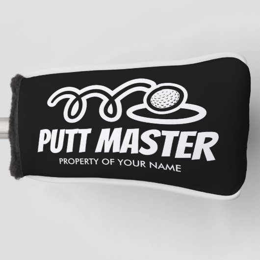 Putt Master Funny gepersonaliseerde golfafdekking Golfheadcover (Voorkant)