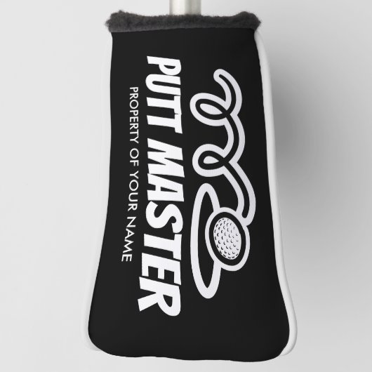 Putt Master Funny gepersonaliseerde golfafdekking Golfheadcover (Draai 90)