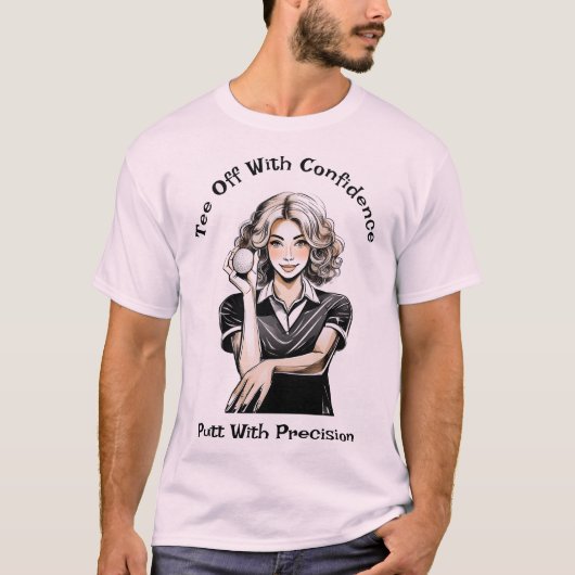 Putt met Precision Golf T-shirt (Voorkant)