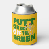 Putt Or Get Off The Green Skeleton Golf Trash Talk Blikjeskoeler (Blikje Voorkant)