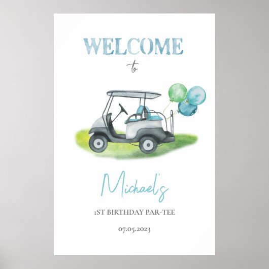 Putt Party Golf Thema Welkom Poster (Voorkant)