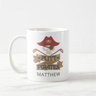 Putt Piraten Golf Hobby Gepersonaliseerd Koffiemok
