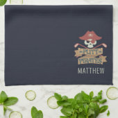 Putt Pirates Golfing Hobby gepersonaliseerd Theedoek (Gevouwen)