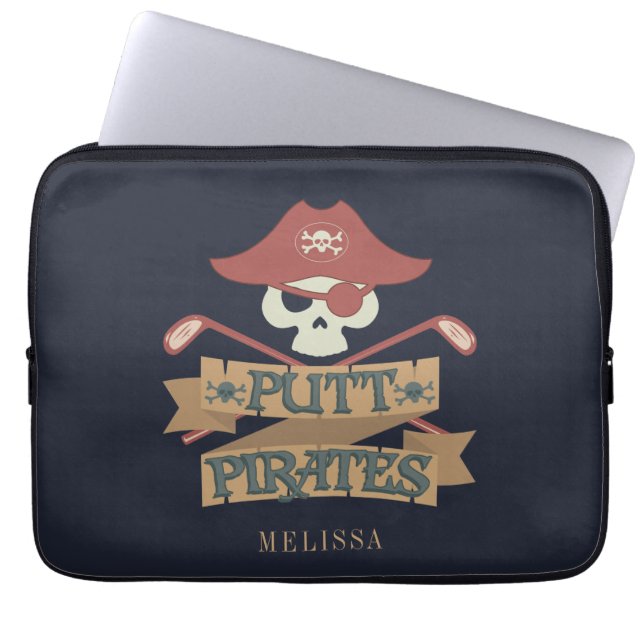 Putt Pirates Golfing Hobby Sports Laptop Sleeve (Voorkant)