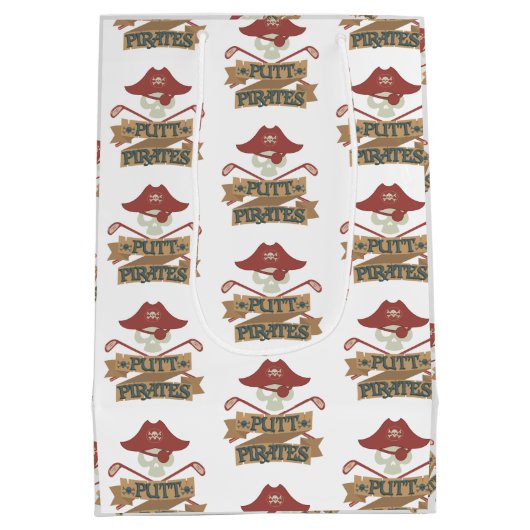Putt Pirates Golfing Hobby Sports Medium Cadeauzakje (Achterkant)