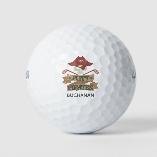 Putt Pirates Golfing Hobby Sports Personalized Golfballen (Voorkant)