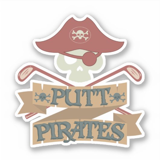 Putt Pirates Golfing Hobby Sticker (Voorkant)