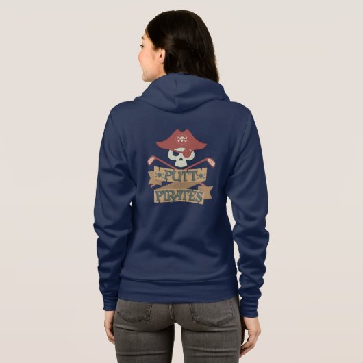 Putt Pirates Golfing Sports Hobby Hoodie (Achterkant volledig)