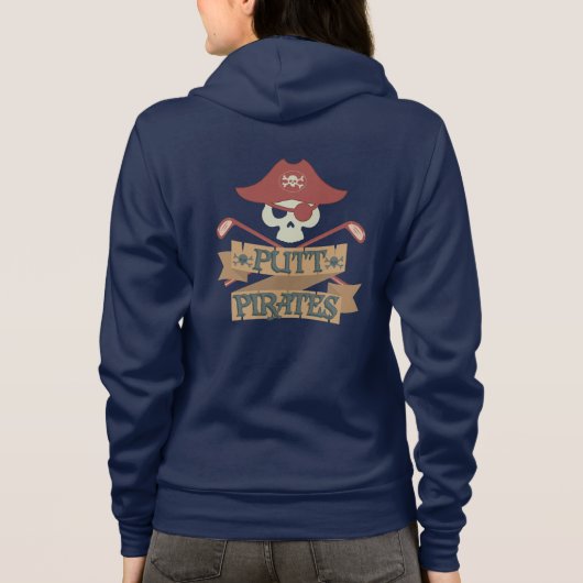 Putt Pirates Golfing Sports Hobby Hoodie (Achterkant)