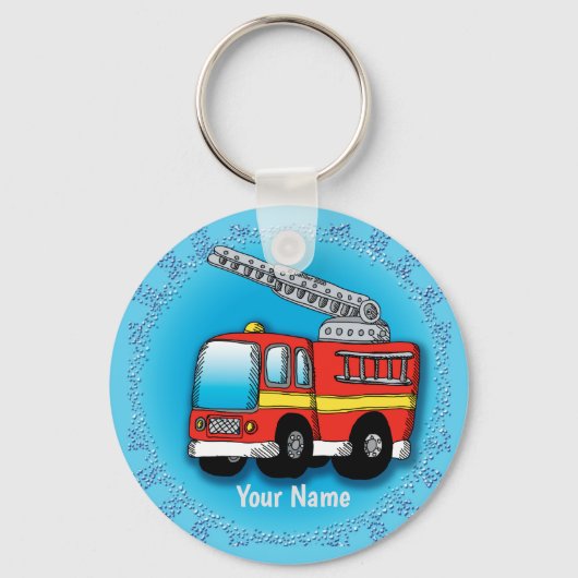 Putt Putt Firetruck brandweerman sleutelhangers (Voorkant)