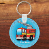 Putt Putt Firetruck brandweerman sleutelhangers (Voorkant)
