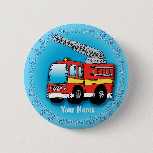 Putt Putt Firetruck pin Ronde Button 5,7 Cm (Voorkant)