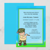 Putt Putt Golf Birthday Invitation Kaart (Voorkant / Achterkant)