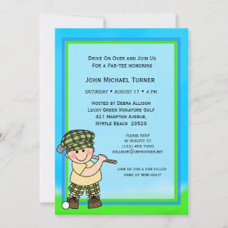 Putt Putt Golf Birthday Invitation Kaart
