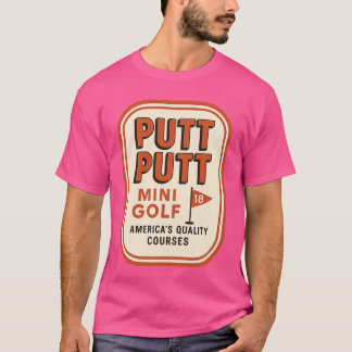 Putt Putt Mini Golf Retro jaren 80 T-shirt