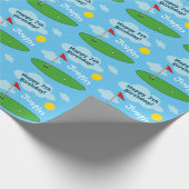 Putt putt mini golf Verjaardagsfeest inpakpapier (Hoek)