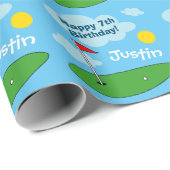 Putt putt mini golf Verjaardagsfeest inpakpapier (Rol Hoek)