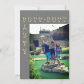 Putt-Putt Miniature Golf Party Invitation Kaart (Voorkant)