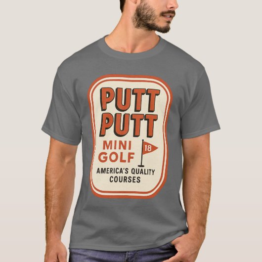 Putt Putt Minigolf Retro Jaren 80 T-shirt (Voorkant)