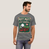 PuttBrockton, MA Retro Mini Golf T-shirt (Voorkant volledig)